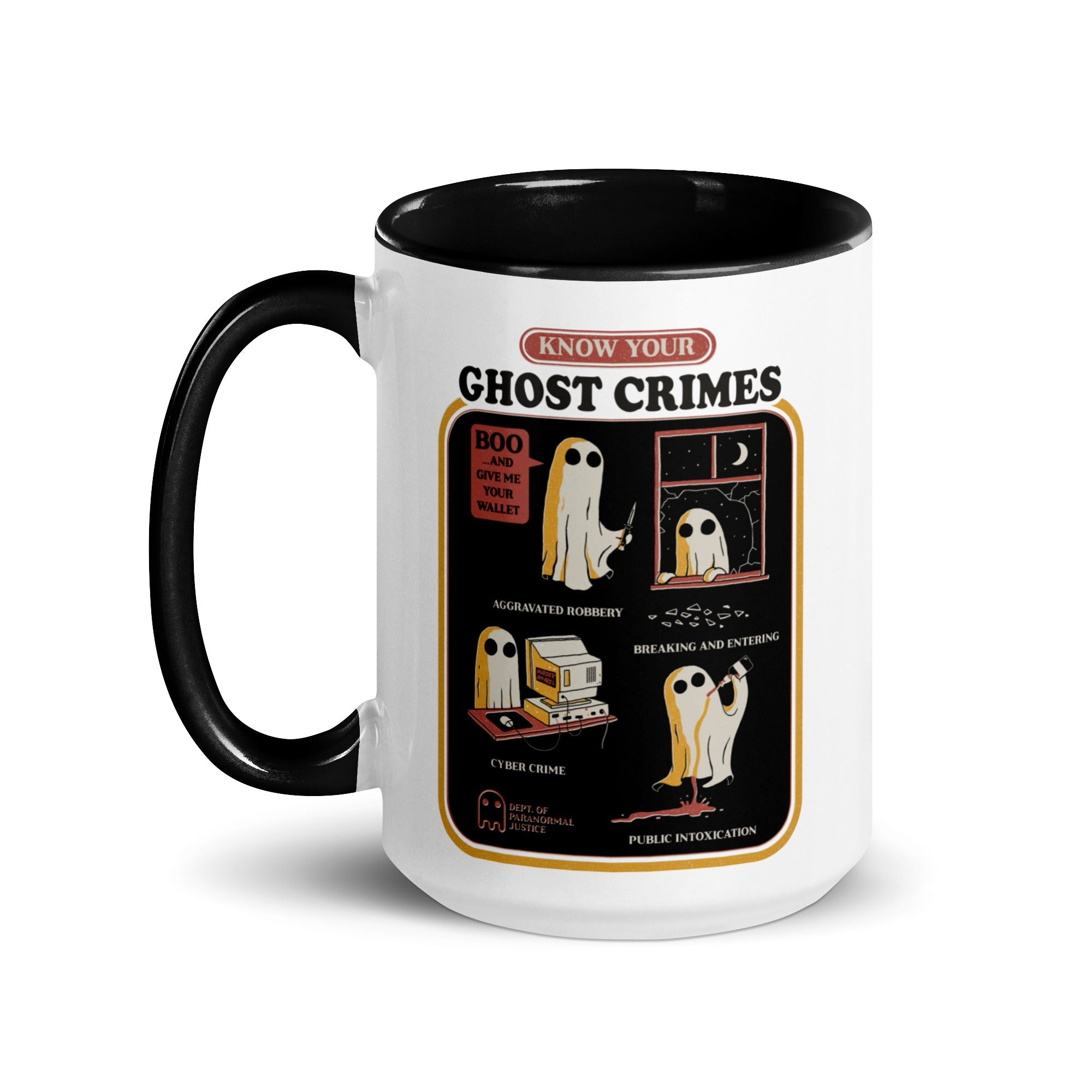 Murder Apparel Know Your Ghost Crimes Mug