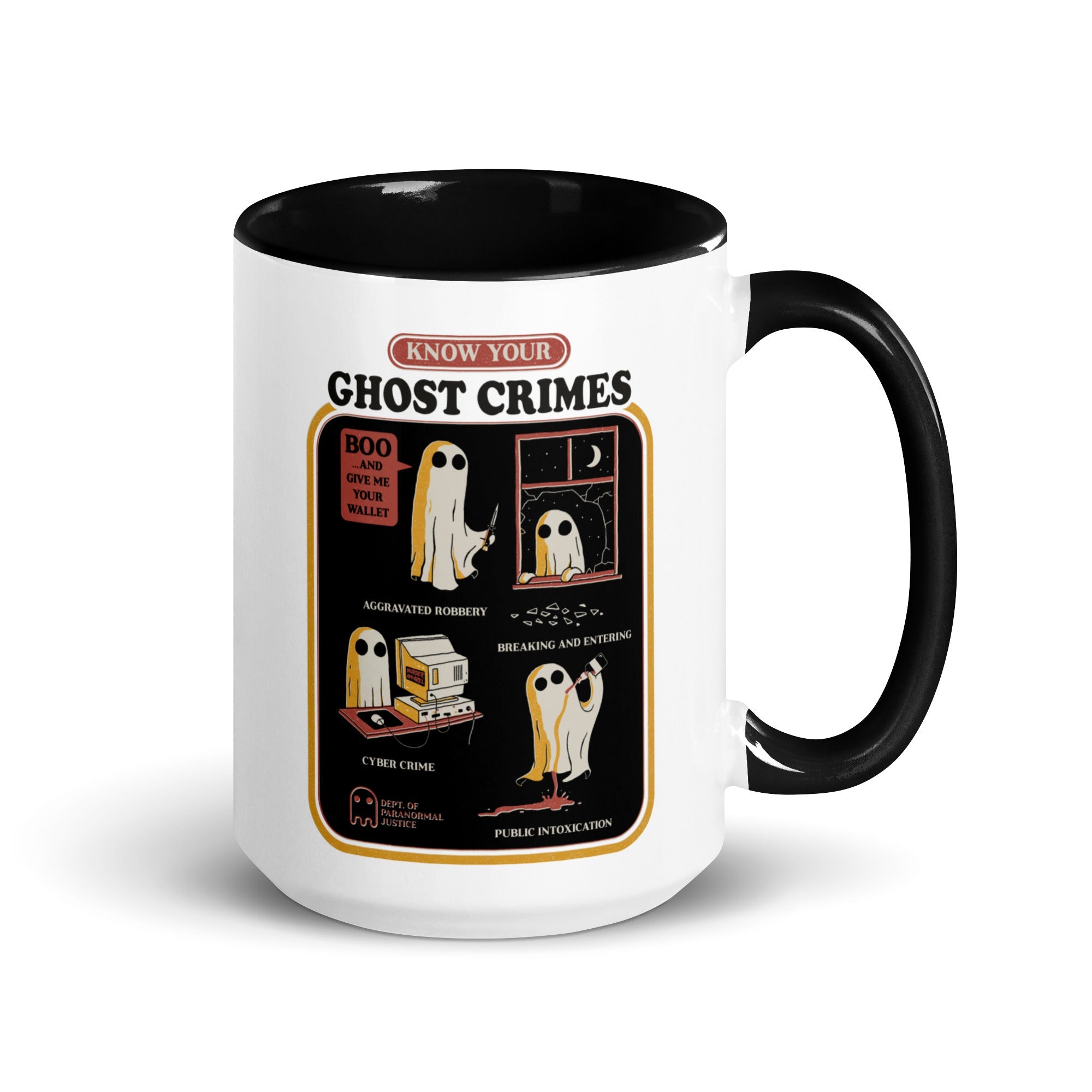 Murder Apparel Know Your Ghost Crimes Mug