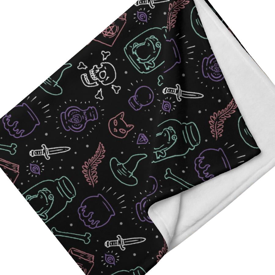 Murder Apparel Witchy Vibes Throw Blanket