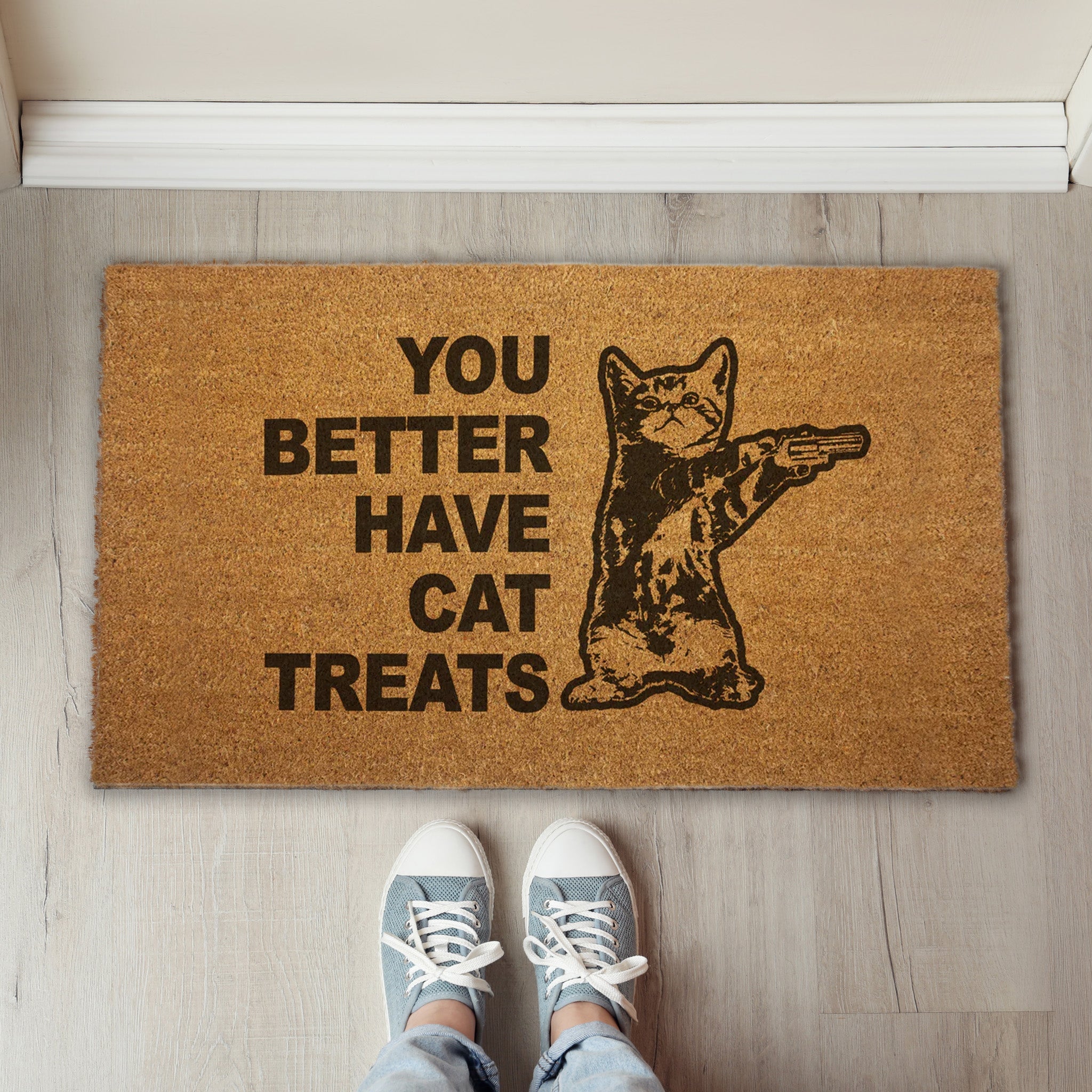 Original Underground You Better Have Cat Treats Door Mat